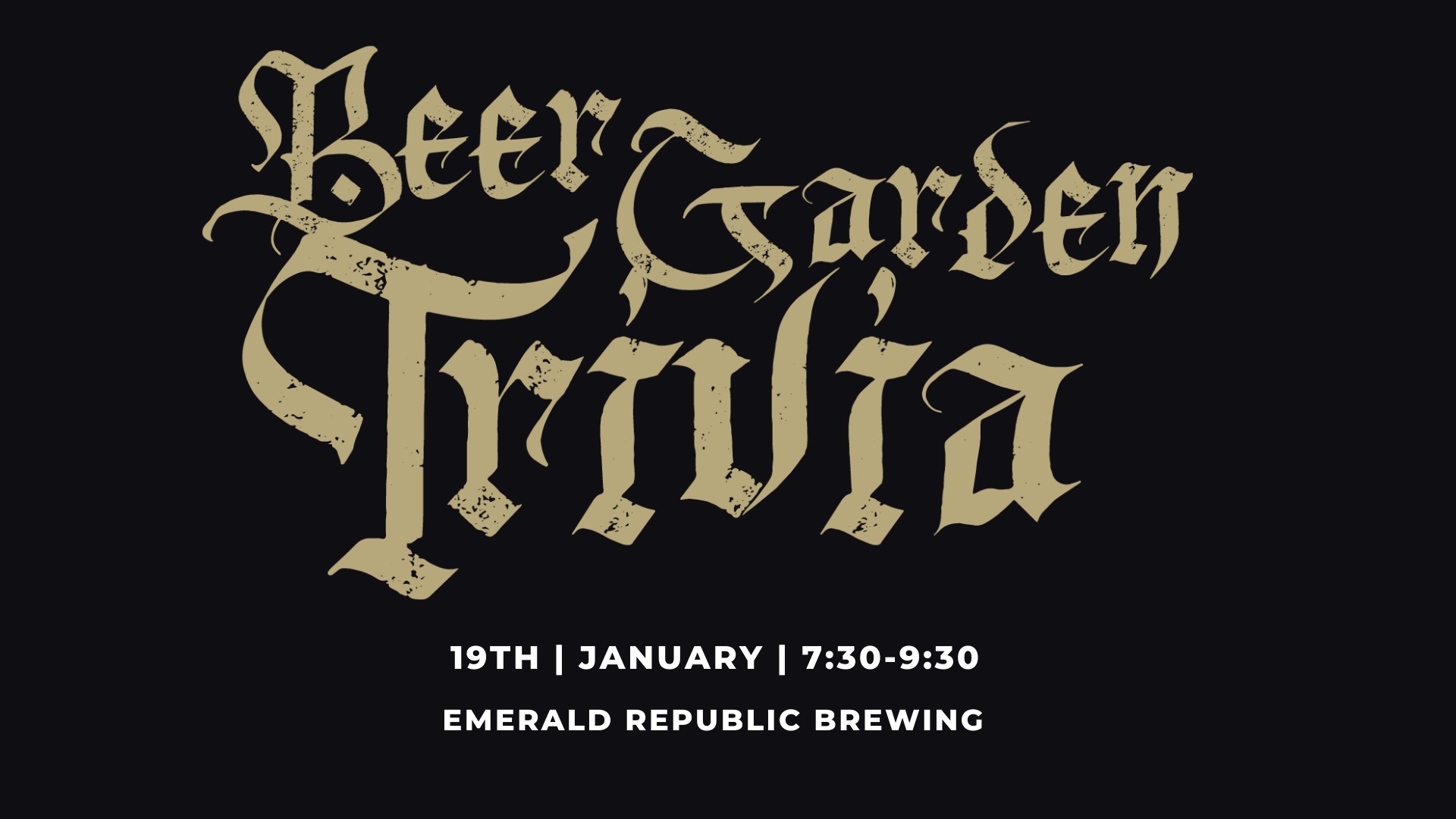 Wednesday Night Beer Garden Trivia - Emerald Republic Brewing